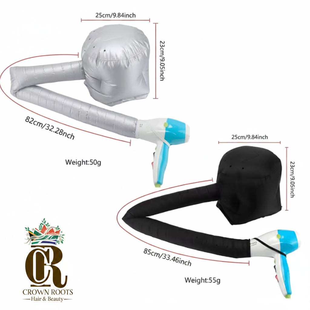 CrownRoots Bonnet Dimensions - White Logo